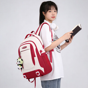 Edison edison junior high school student schoolbag female spine protector large capacity water-repellent backpack high school student backpack k08-6-