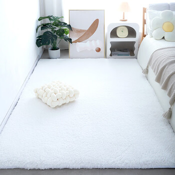 Fantasy winter bedroom carpet thickened bedside blanket living room coffee table blanket full cloakroom floor mat room bed plush mat white customized