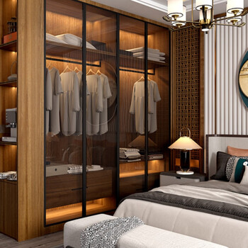 Visage genji muyu wardrobe whole house customization home bedroom cloakroom walk-in overall home decoration furniture cabinet pre-payment the amount you pay will be credited silver wire 20 - tatami mat not included 20 square meters - installation with door and cabinet