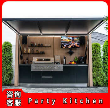 Outdoor kitchen mobile kitchen outdoor cabinet barbecue table stainless steel villa courtyard custom garden kitchen kitchen cabinet outdoor kitchen-a type deposit