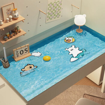 Fantasy dormitory desk mat blue mat desk cloth pool adventurer 30x60cm antibacterial and waterproof
