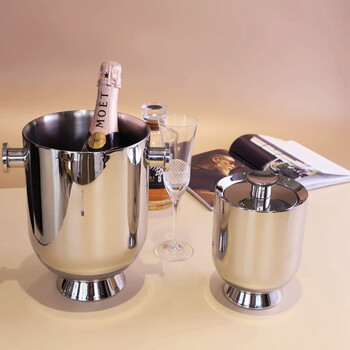Meod germany imported high-quality high-quality champagne ice bucket stainless steel double-layer ice bucket champagne bucket bar restaurant tabletop small