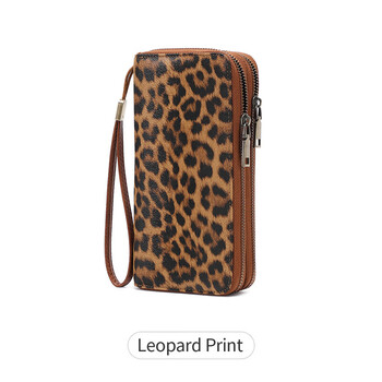 Other/other women's wallet large capacity retro fashion rfid anti-theft brush multi-card bag 2025 new japanese and korean clutch bag leopard print