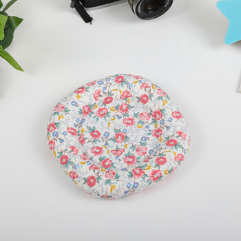 Yusenyi cloth bunny coaster wind-absorbent insulated tea mat office quilted anti-scalding thickened red floral round