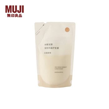 Muji rice bran fermented conditioner repair 380ml*1 bag strong and plump refill white sandalwood fragrance