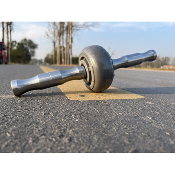 Abdominal wheel abdominal muscle wheel double bearing silent stainless steel handle abdominal muscle training vest line home slimming belly fitness stainless steel handle wheel diameter 10cm