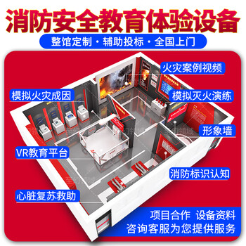 Vr fire safety education experience equipment in the fantasy field campus experience hall science popularization and education base exhibition hall fire emergency safety education exhibition hall customization (deposit money picture album)
