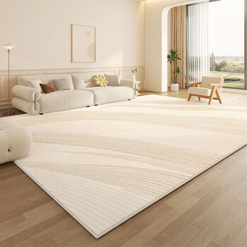 Vieruodis living room carpet light luxury high-end no-wash 2025 new imitation cashmere cream wind waterproof and anti-fouling home bedroom blanket qingdai c40 140cm*200cm super dense imitation cashmere