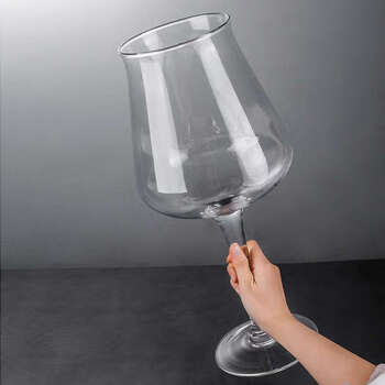 Yusenyi extra large glass red wine glass beer mug giant goblet wedding logo 45 cm high about 4500ml