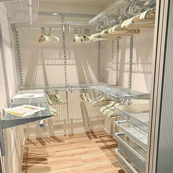 Yusenyi metal wardrobe frame cabinet door bedroom home floor-standing walk-in closet open hanging clothes rack storage shelf 3-meter wardrobe supports customization no door standard