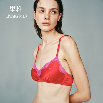 Livary mio statement series french silk wireless bra lace embroidered underwear lihong s (65b/65c/65d/70a/70b)
