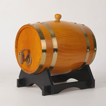 Customized wine opening ceremony oak barrels for bulk liquor special wooden barrels for supermarkets and hotels with locks 5l beige