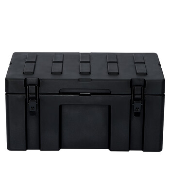 Rotational molding box moisture-proof box car trunk props mobile storage box instrument outdoor backup storage tool box black 78l