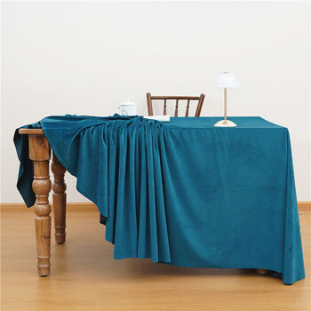 Fantasy conference tablecloth rectangular room solid color event exhibition dessert table layout birthday black tablecloth italian velvet american green unsealed edge custom conference tablecloth