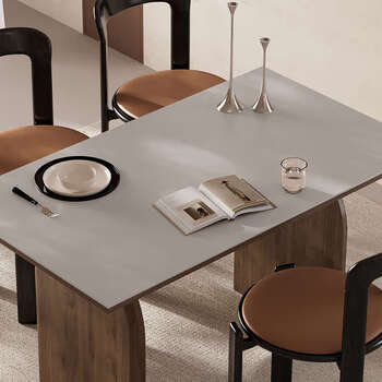 Yusenyi dining table mat, wash-free, oil-proof, waterproof and anti-scalding tablecloth, advanced color-sensitive table mat, coffee table mat, desktop protection mat, high-grade gray traceless 13 60x120cm