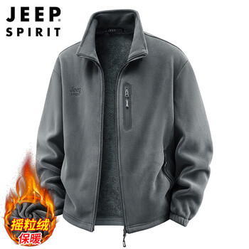 Jeep spirit jeep jacket men's fleece jacket men's winter american casual trendy thickened warm polar fleece sweatshirt