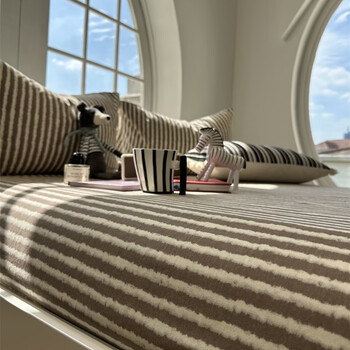 Yusen yi autumn and winter brown striped sanded sheet sheets and pillow cases single piece 1.51.8 meters mattress protector sheets 160x230cm suitable for 1.2m beds yag-pure cotton sanded maisuika