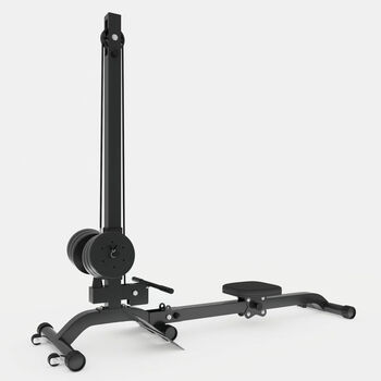 Sibokang multifunctional dumbbell barbell boat drawing machine home foldable boat drawing machine exercise sports fitness equipment basic version all black bare machine without counterweight