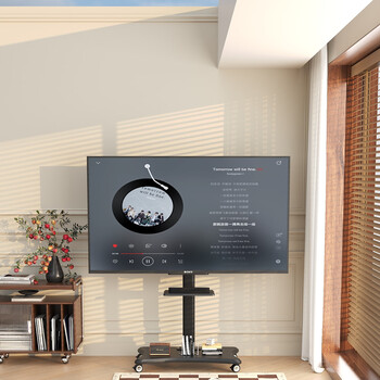 Double small hand-crank lift adjustment mobile tv stand floor-standing bracket tv stand live broadcast stand blackboard stand with wheels hand-crank lift style 2 blackboard black stand 40-75 inches