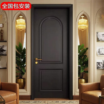 French retro room door, painted door, black wooden door, home interior door, bathroom door, solid wood door, bedroom door, black french door, including measurement + transportation + entry + installation + hardware