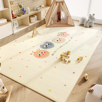 Yusenyi bedroom children's room carpet thickened reading area floor mat full mat living room cartoon bedside crawling large area carpet sparkling dumplings 200 pieces 200x300cm (three-proof suede, suitable for all seasons)