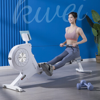 Painting rowing machine for home weight loss magnetically controlled silent indoor aerobic painting water paddling exercise fitness equipment rowing m exclusive edition white shuttle 32 levels of resistance