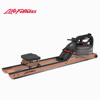 Lifefitness life fitness rowing machine hx household water resistance solid wood rowing machine foldable fitness equipment imported hx wooden rowing machine