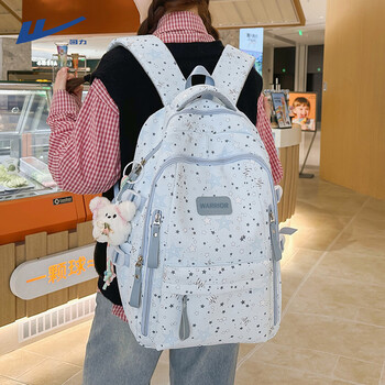 Pull-back schoolbag for female junior high school students, high school students, elementary school students, lightweight, burden-reducing and high-looking 2025 new large-capacity backpack, blue