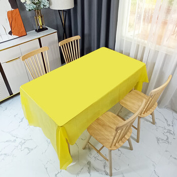 Fantasy new year tablecloth rectangular party classroom layout new year's day party birthday decoration tablecloth yellow 137cmx274cm 1 piece