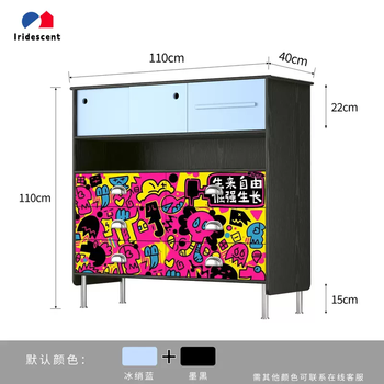 Yusenyi bauhaus solid wood drawer cabinet dopamine style sideboard living room wall drawer cabinet multi-functional tea cabinet wine cabinet 110x40x110 new zealand pine six drawer cabinet free of installation