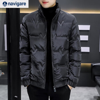 Navigare italian sailing boat men's down jacket winter new trendy stand collar winter clothing thin short young men's white black 6xl