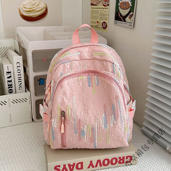 Ye yugao's good-looking girl's backpack, small school bag, mini bag, female college student spring outing backpack, pink single bag + puppy pendant