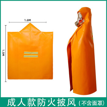 Fire-proof cloak, fire-extinguishing blanket, escape flame-retardant fire-proof clothing, high-rise household self-rescue respirator mask, thickened adult cloak