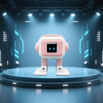 Desktop aeko robot esp32-s3 intelligent interactive chatting and dancing aeko robot development board kit ai version aeko robot (finished product) - pink and white color
