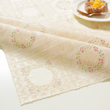 Pupan tablecloth waterproof and oil-proof no-wash coffee table table cloth cover light luxury high-end table mat anti-scalding pvc tabletop protective film la0495 bud/lace 120x160cm environmentally friendly and odorless waterproof and oil-proof