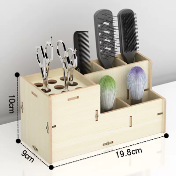 Yusenyi hairdresser tool box barber shop utensil storage box non-slip socket rack scissors comb storage rack hair salon special f4 white maple f4 white maple