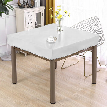 Complete, waterproof and oil-proof pvc fire tablecloth, square, no-wash, simple coffee table cover, solid color - off-white (waterproof, oil-proof, non-slip). to place an order, you need to measure the length and width of the tabletop.