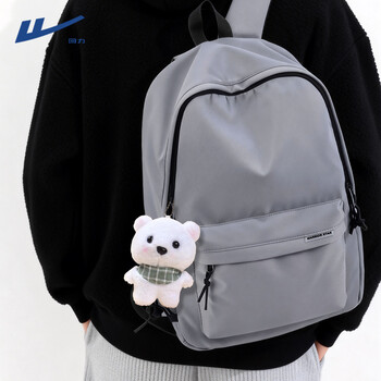 Warrior lightweight backpack for men, junior high school students, high school students, school bags, college students, trendy large capacity, high-looking travel backpack, female, gray blue, no pendants