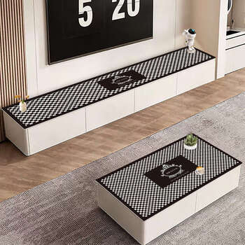 Yusenyi tv cabinet table mat waterproof and oil-proof no-wash living room home coffee table combination tablecloth tv counter top protection mat twilight silicone coffee table mat 75x140cm