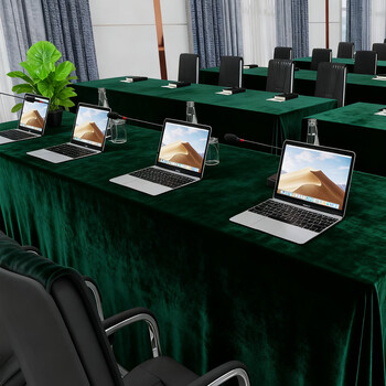 Fantasy red and other colors gold velvet conference desk sign-in desk smashing golden egg tablecloth simple tablecloth tile tablecloth dark green 2 meters wide 3.5 meters long tablecloth