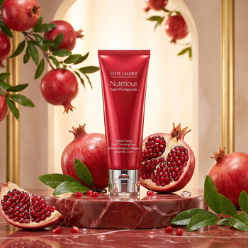 Estee lauder vibrant pomegranate facial cleanser 125ml 2-in-1 facial cleanser mud mask