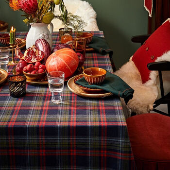 Fantasy festive festival style fabric decoration dining table coffee table tablecloth desk mat photo background british style blue plaid 40x60cm buy one get one free (small cover)