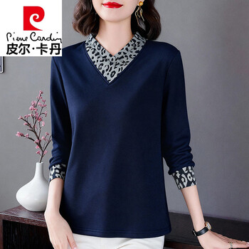 Pierre cardin double-sided german velvet half turtleneck bottoming shirt for women, new winter large long-sleeved t-shirt thickened warm top, royal blue double-sided german velvet 5xl (suitable for more than 185 pounds)