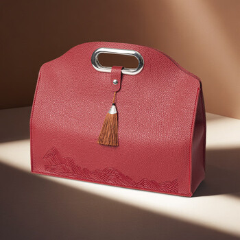 Fantasy red wine handbag new style two bottles 2 double pack wine empty box leather box customized red wine packaging gift box fuhong double pack