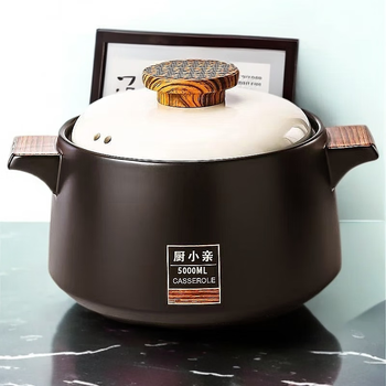 Chu xiaoqin casserole 5 liters 7 liters nordic style soup stew high temperature resistant dry-fired ceramic old-fashioned casserole new home suitable for 3-8 people 5l