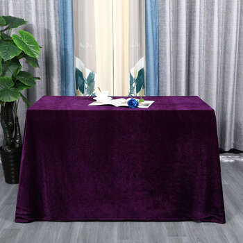Yusen yihong and other velvet cloth conference desk sign-in desk smashing egg tablecloth simple tablecloth tiled tablecloth dark purple 1.6 meters wide 1.5 meters long tablecloth