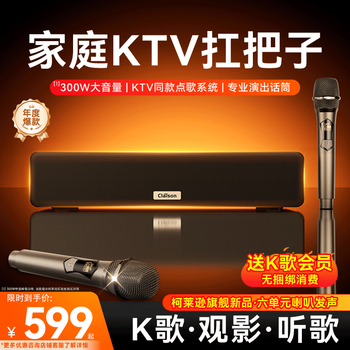 Kelisun 2026 new home ktv audio set karaoke microphone high power karaoke all in one tv mobile phone karaoke machine bluetooth speaker amplifier home built-in ktv system丨dual microphone丨high power丨multi-function speaker