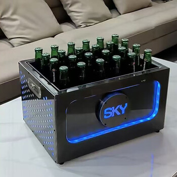 Fantasy bar luminous ice frame ice bucket champagne frame beer frame light ice cube bucket frame ice bucket style 23) new titanium steel material blue light