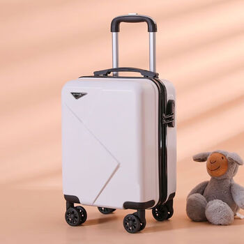 Ye yu 14-inch mini suitcase 20 30 40cm spring and autumn airlines carry-on suitcase for male and female students with trolley code travel white anti-scratch and wear-resistant 14-inch 2-section trolley + ordinary lining