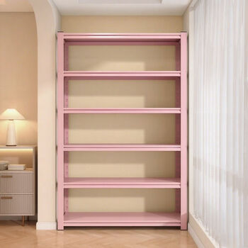 Fantasy balcony shelf pink storage rack home living room floor-standing multi-layer iron shelf storage rack sundries storage rack length 40 width 30cm multi-color optional please note 3-layer height 80cm cherry blossom pink